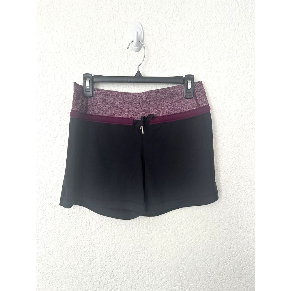 Lululemon Speed Running Lined Athletic Shorts in Black Purple Size 6